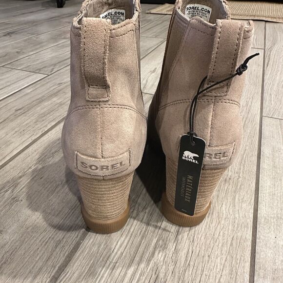 Sorel Women's Joan Uptown Chelsea Wedge Bootie - Omega Taupe NWOB Sz 9 - Picture 3 of 9